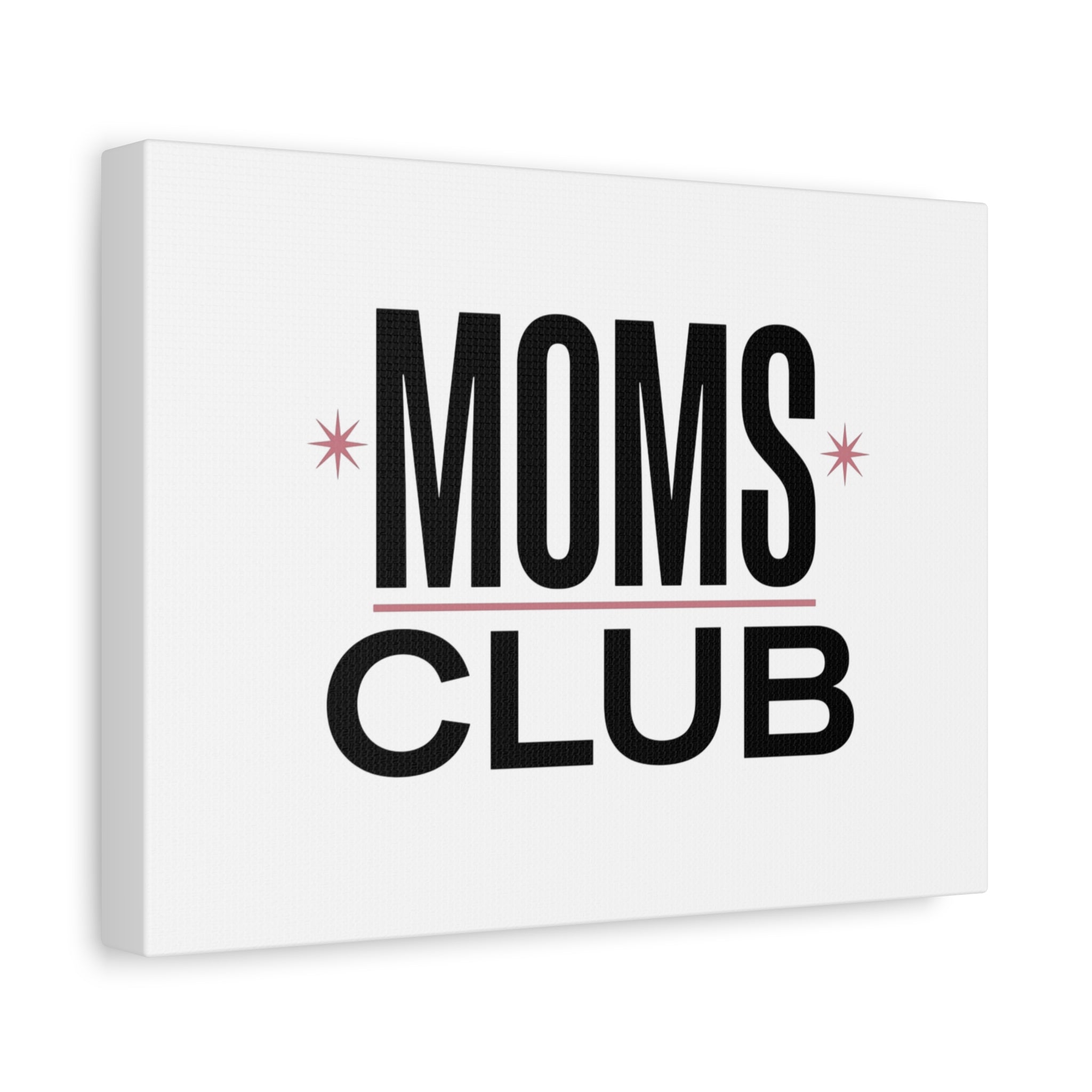 Moms Club Canvas | Mother’s Day Minimal Typographic Mom Art