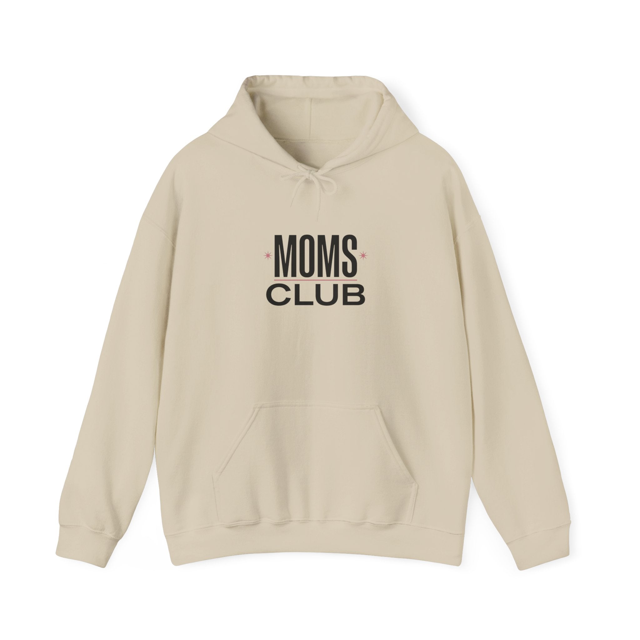 MOMS CLUB Hoodie | Mother’s Day Minimal Typographic Mom Sweatshirt