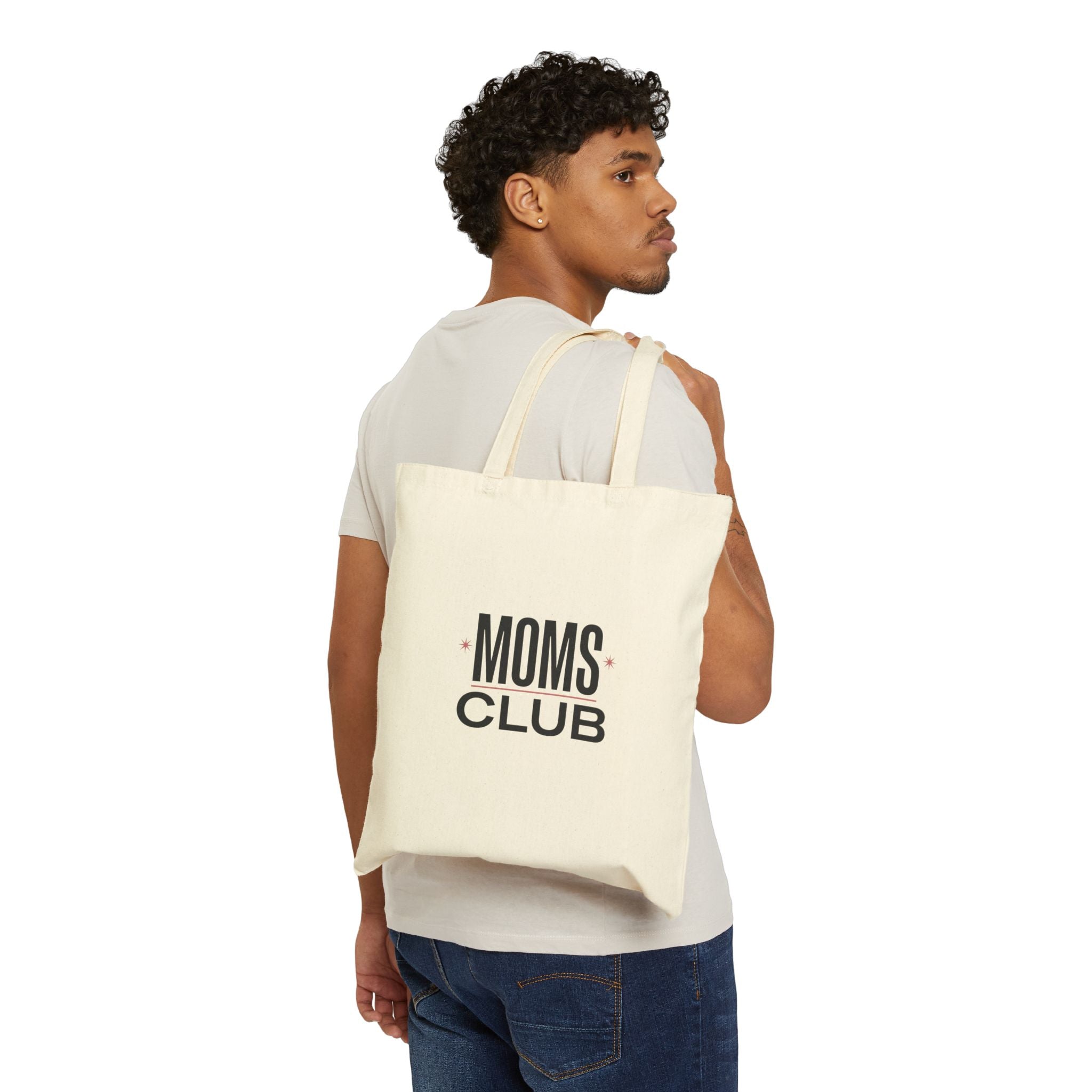 MOMS CLUB Tote, Mother’s Day Minimal Typographic Mom Accessory | Minimalist Mom Tote