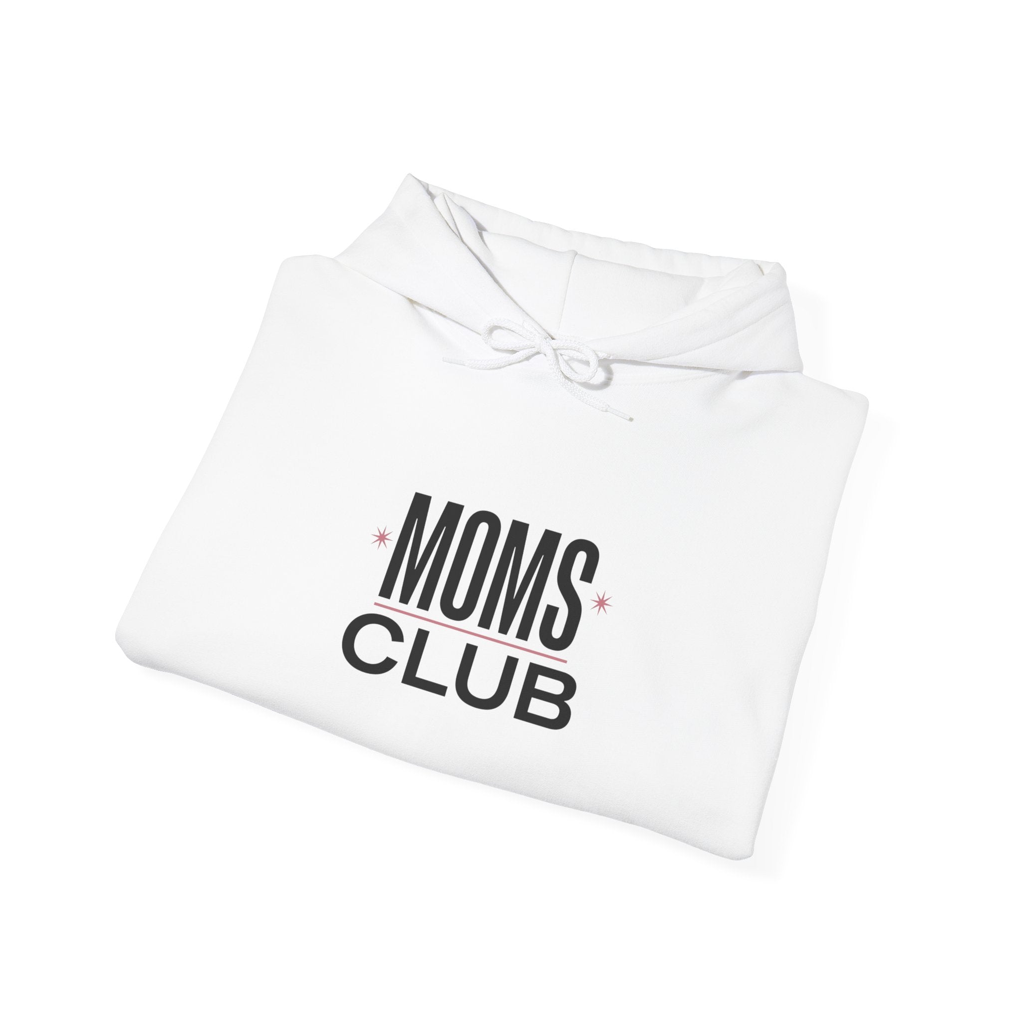 MOMS CLUB Hoodie | Mother’s Day Minimal Typographic Mom Sweatshirt
