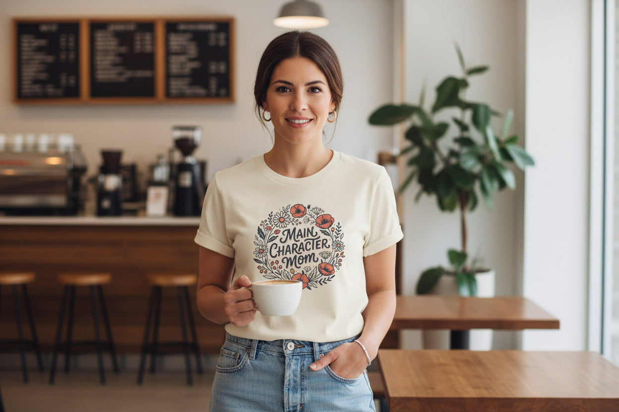 Main Character Mom Tee | Mother’s Day Shirt, Minimal Typographic Mom Tee