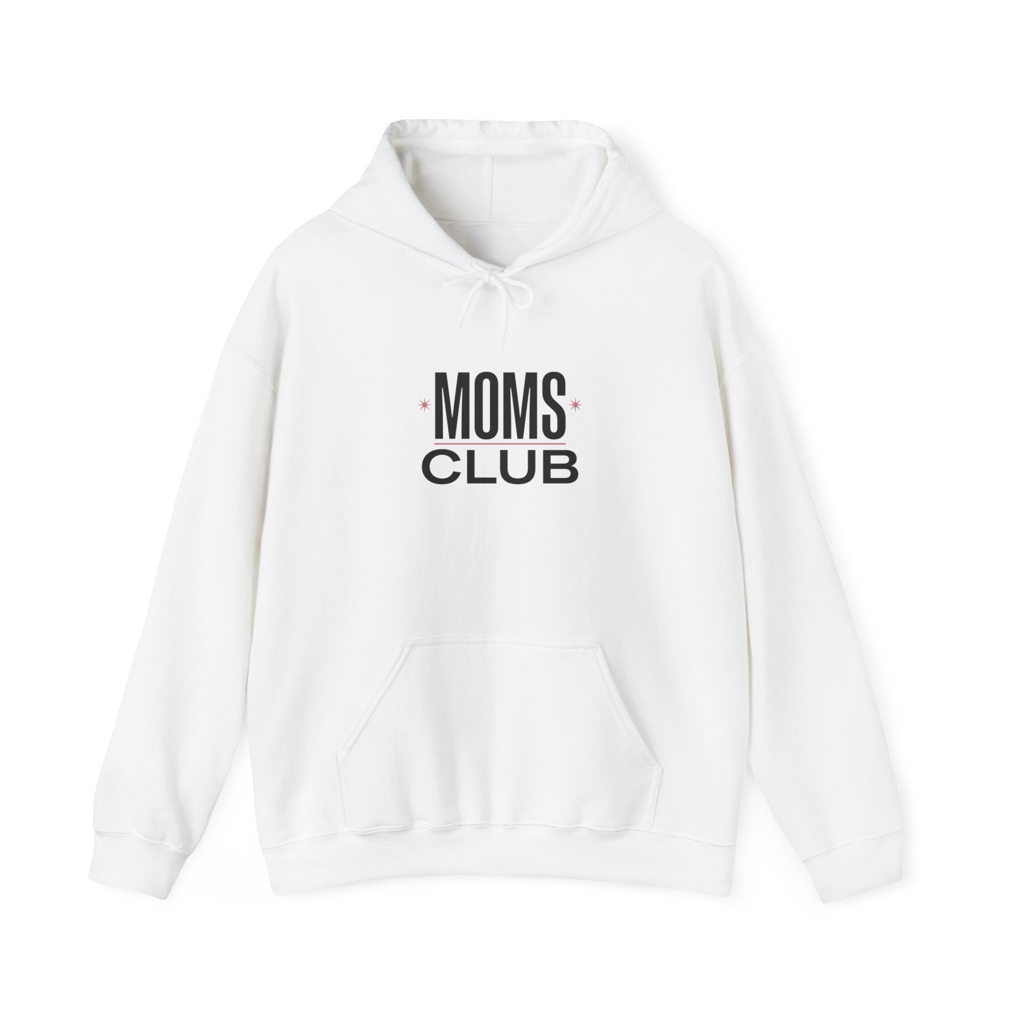 MOMS CLUB Hoodie | Mother’s Day Minimal Typographic Mom Sweatshirt