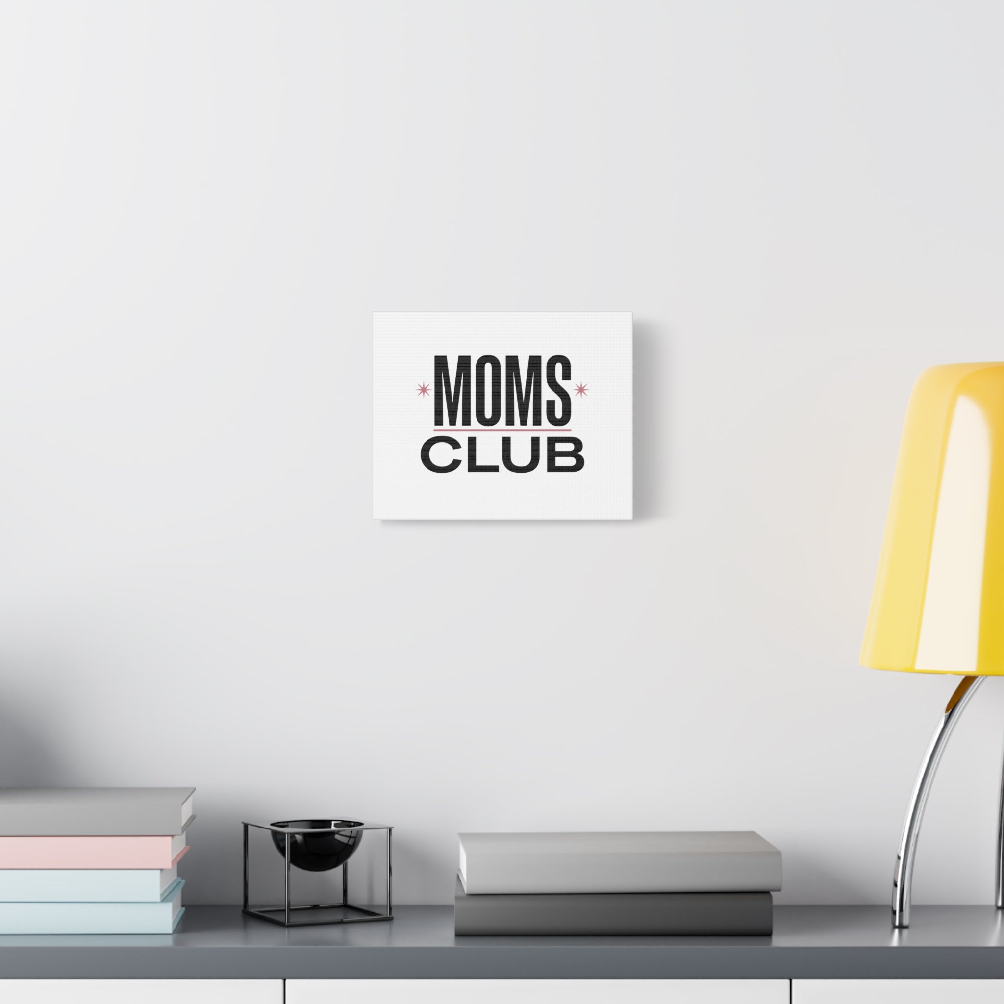 Moms Club Canvas | Mother’s Day Minimal Typographic Mom Art