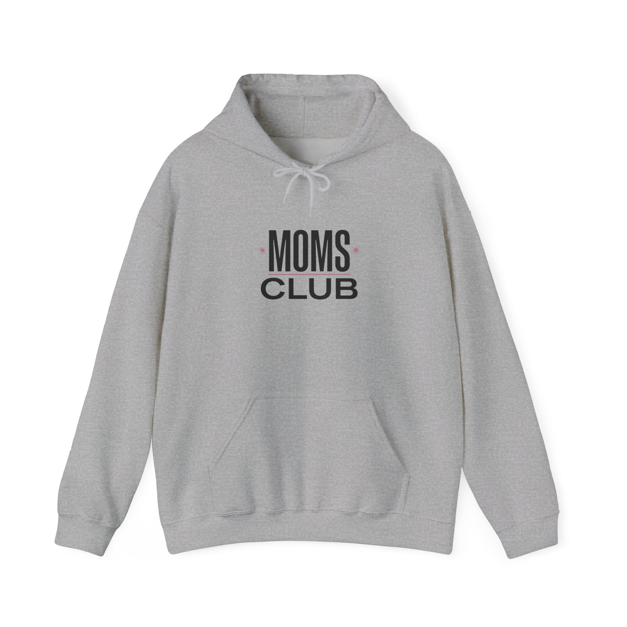 MOMS CLUB Hoodie | Mother’s Day Minimal Typographic Mom Sweatshirt